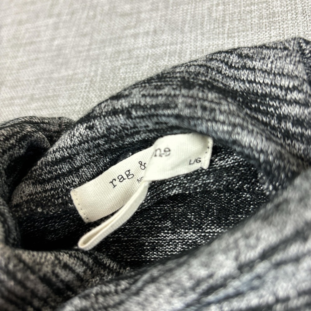 Rag & Bone Sweater Womens Large‎ Gray Turtleneck Pullover Lightweight Stretch - Picture 3 of 9